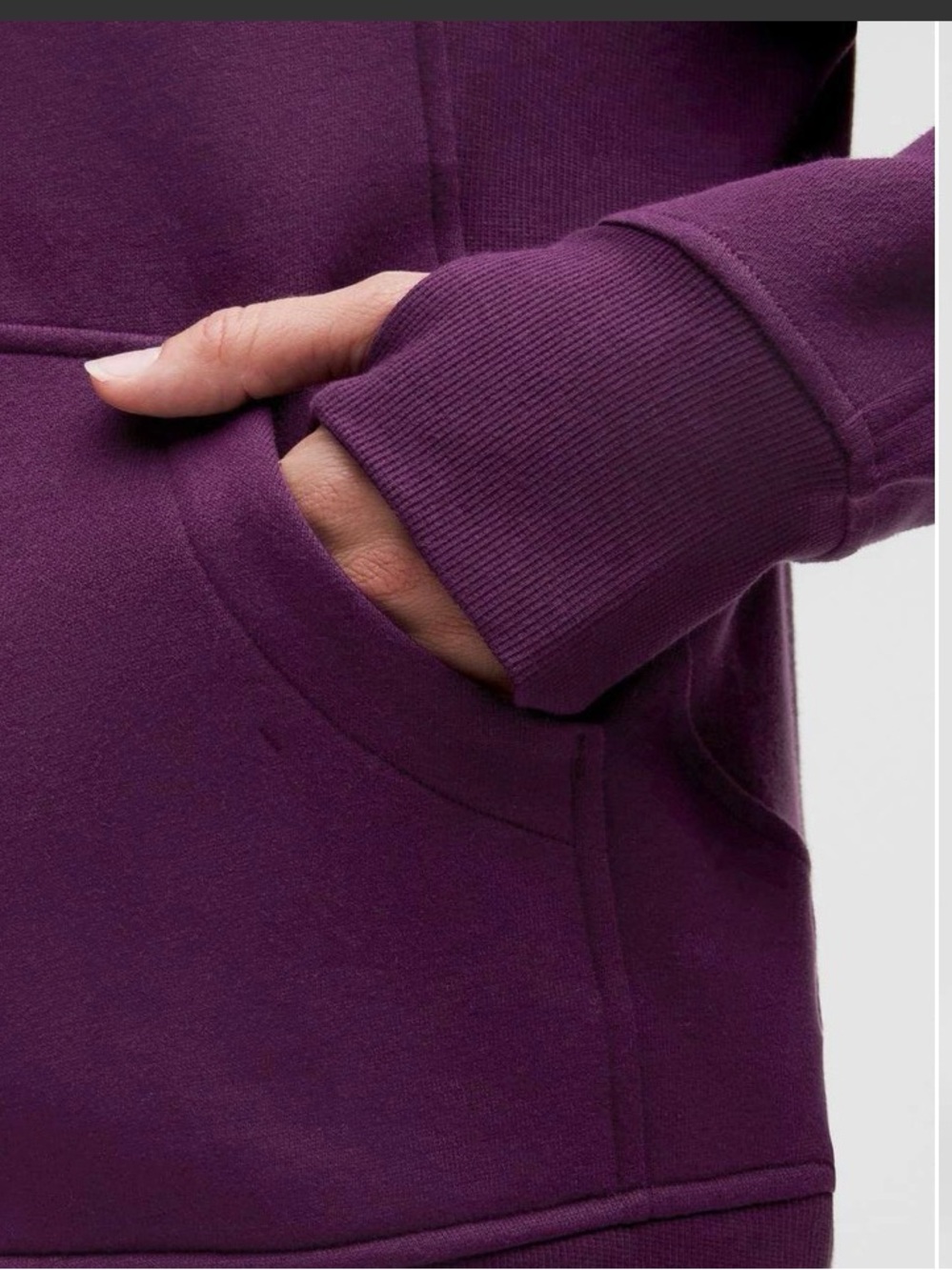 Lululemon Oversized  Half-Zip Funnel Neck Scuba - Dramatic Magenta/Gold~NWT - Picture 3 of 6